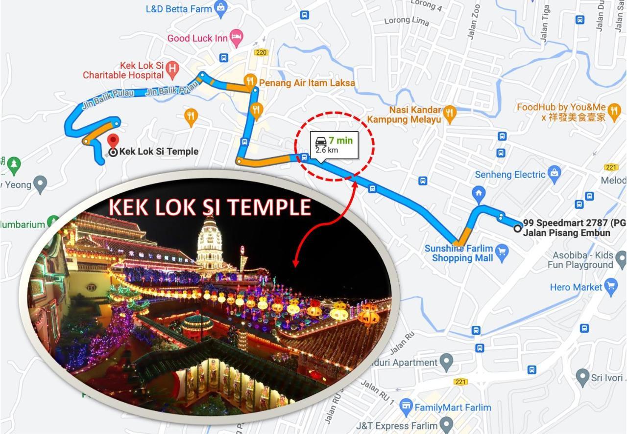 Cozy Suite For 2-6 Pax Near Kek Lok Si, Penang Hill, Sunshine Central Ayer Itam Kültér fotó